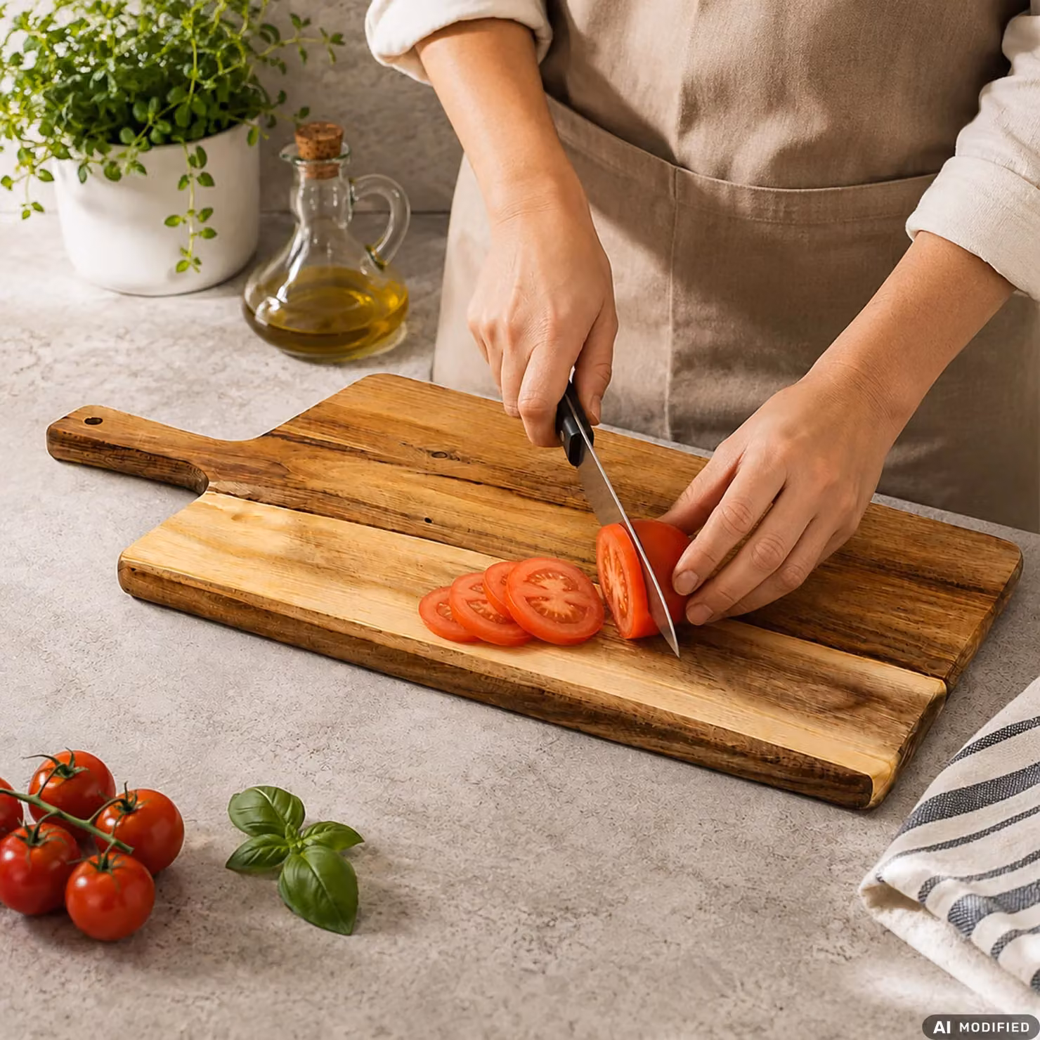 Tagliere Rettangolare con Manico Gusto Casa in Legno di Acacia Marrone – 2