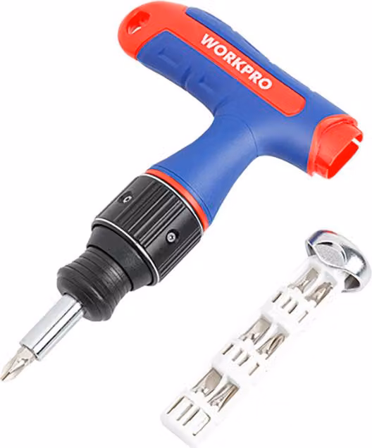 WORKPRO WP221072 - Set di cacciaviti magnetici professionali 7 in 1 con impugnatura a T CR-V