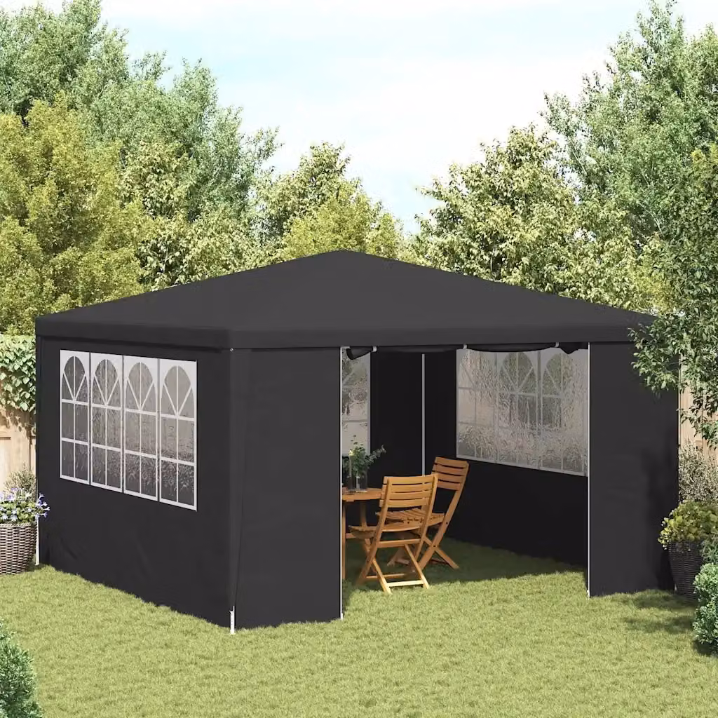 Gazebo Pergolato Professionale con Pareti Antracite L/P: 4 x 4 m – 2