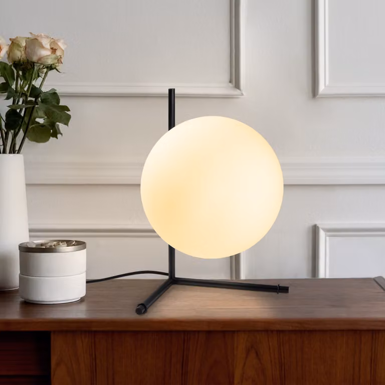Opviq, Luminar - 14170, Lampada da tavolo, nera, CORPO IN METALLO, 28 x 40 x 36 cm