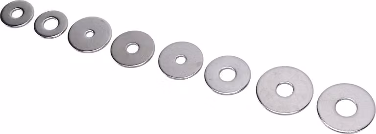90 rondelle di riparazione Penny, piatte, 8 misure, assortite, acciaio inossidabile 304, universali per auto e camion
