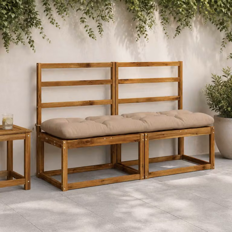 vidaXL Cuscino per panchina VIANEN 100% Poliestere Sabbia