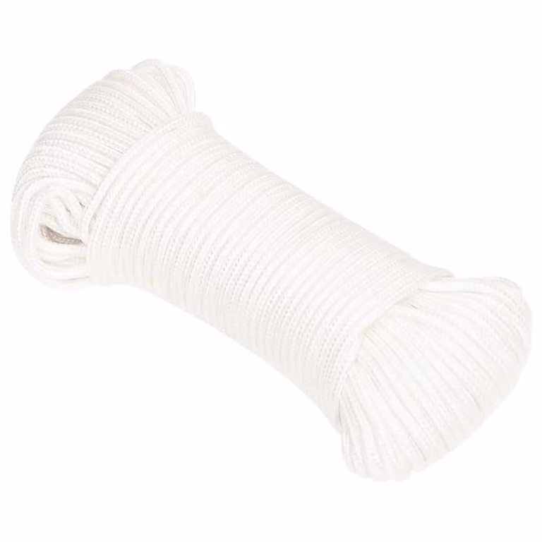 Corda multiuso vidaXL in plastica bianca, diametro 4 mm, lunghezza 25 m