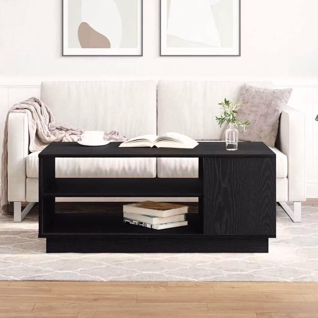 Maison Exclusive - Tavolino nero effetto rovere 102 x 55 x 43 cm Materiale ligneo