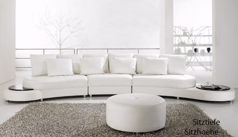 Ledersofa mit USB Wohnlandschaft Ecksofa Eck Garnitur Design Modern Sofa A1126