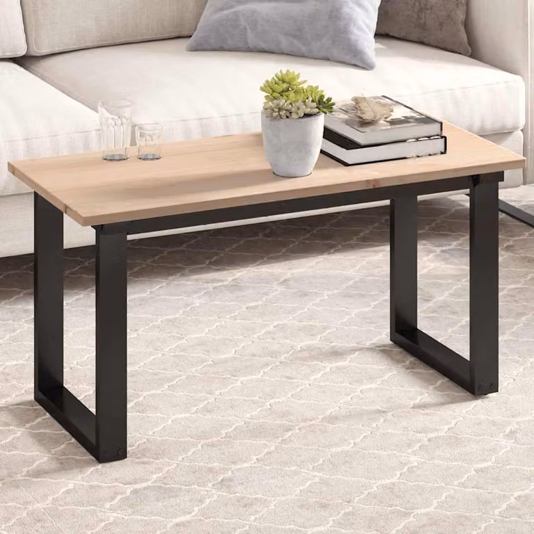 Piano per tavolo rettangolare vidaXL in legno massello di pino marrone L: 90 cm, P: 40 cm, H: 1,7 cm