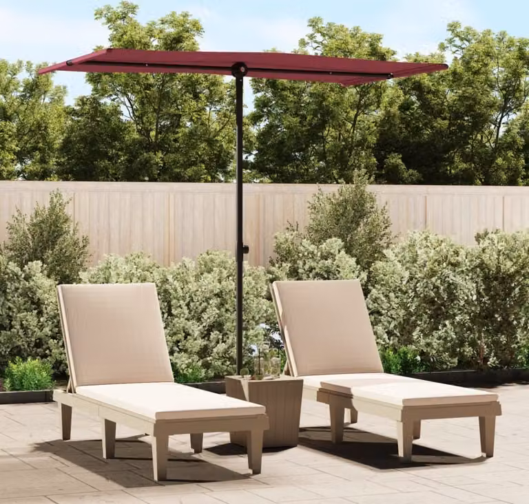 Maison Exclusive - Ombrellone con palo in alluminio, dimensioni 180x110 cm, colore bordeaux