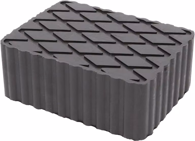 Supporto in gomma, dimensioni 160 x 120 x 60 mm - peso 1,48 kg - universale - accessorio per cric per auto