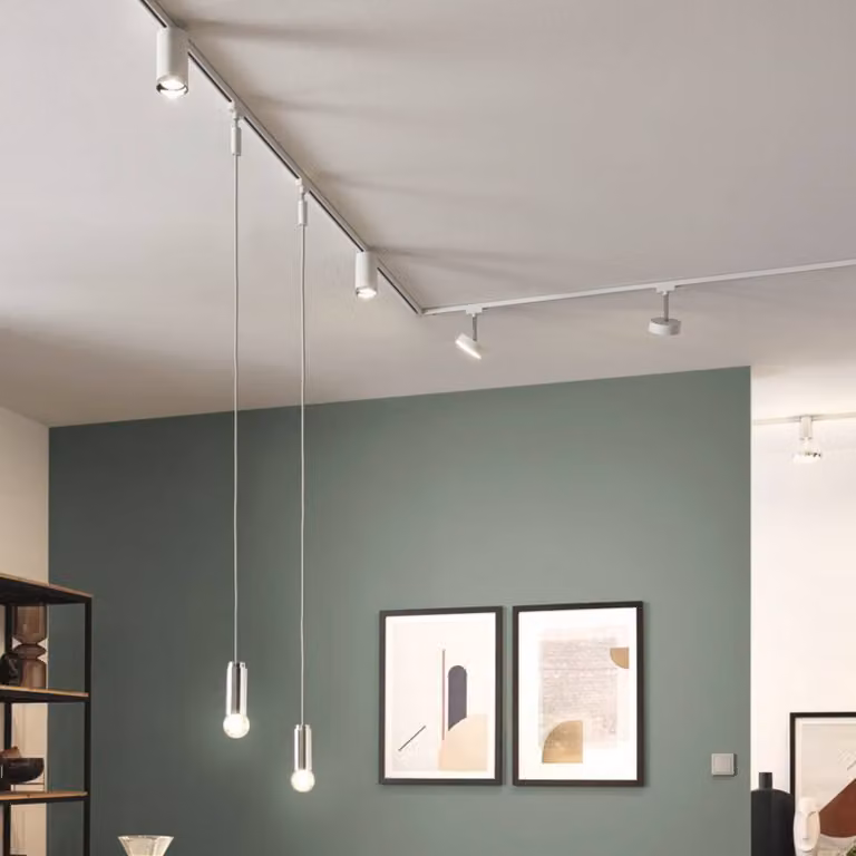 Paulmann Connettore articolato URail, bianco segnale, max. 1000 W URail, Bianco / Opale, Metallo