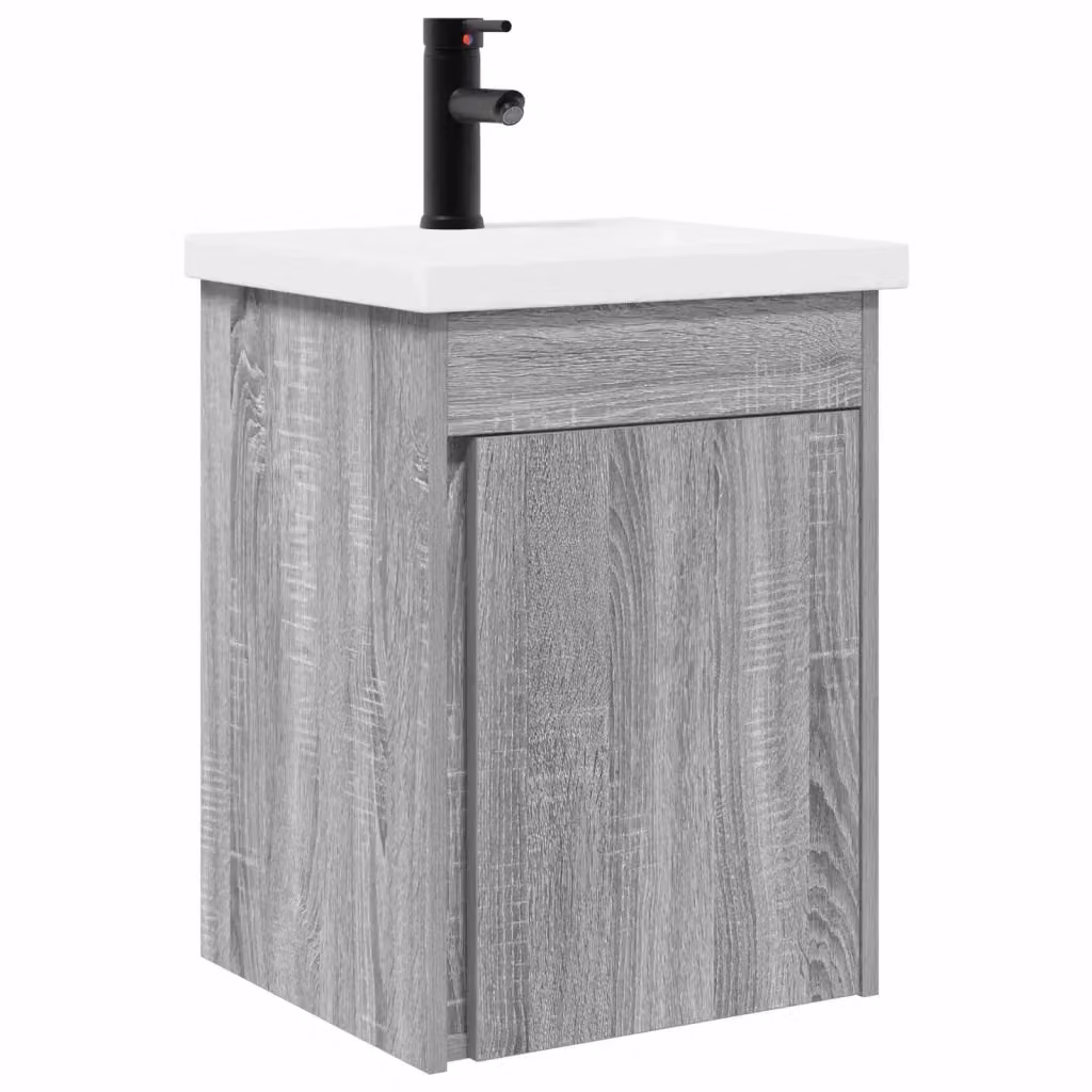 Mobile bagno moderno vidaXL grigio con rubinetto L/P/H: 42 x 40 x 74,5 cm – 2