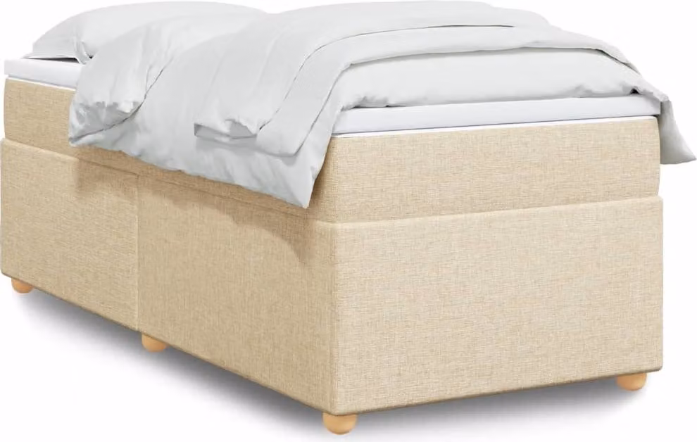 Maison Exclusive - Giroletto a Molle con Materasso Crema 80x200 cm inTessuto