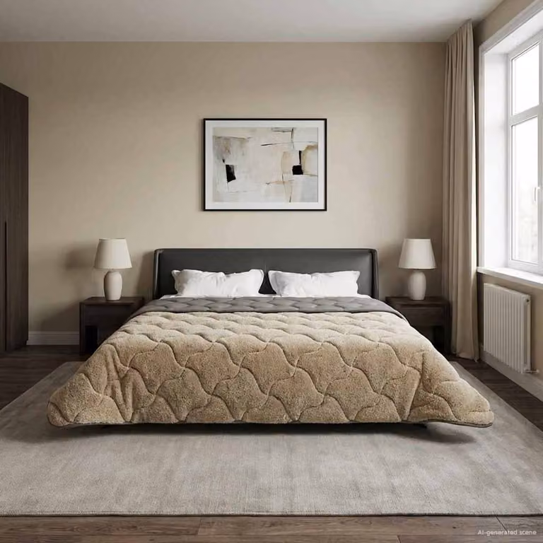 Piumino estivo reversibile in microfibra vidaXL, Grigio chiaro, L 240 cm x P 260 cm
