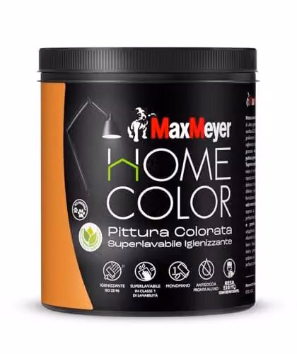 MaxMeyer Idropittura Superlavabile Scorza Arancio 0,75L Finitura Opaca