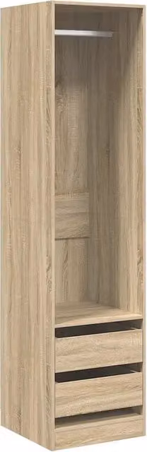 Armadio con cassetti e ante a battente DESIGN IN in legno multistrato Rovere Sonoma, colore marrone, L: 50 cm, P: 50 cm, H: 200 cm, modello CFW8426655 – 1