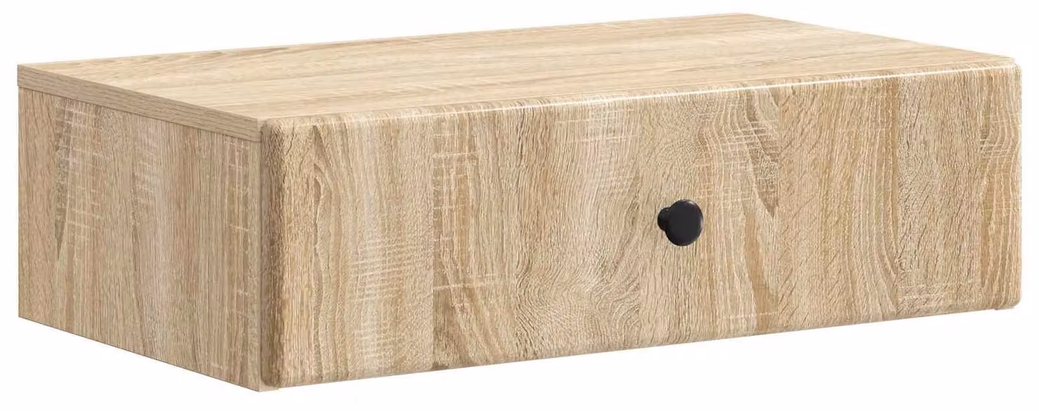 Tavolino da Parete Laterale Rovere Sonoma 59 x 34,5 x 17 cm