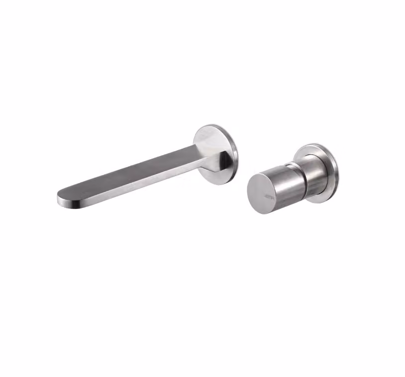 Miscelatore lavabo a parete acciaio inox Vema VENY STEEL V29050 - Satinato