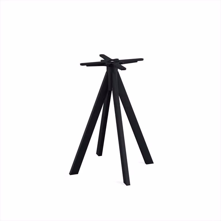 Infinity - Tavolo da patio, struttura nera + piano in HPL nero, Ø70 cm, 1 pezzo