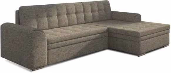 Divano angolare convertibile MEUBLORAMA grigio con angolo a destra e funzione letto per il tuo soggiorno