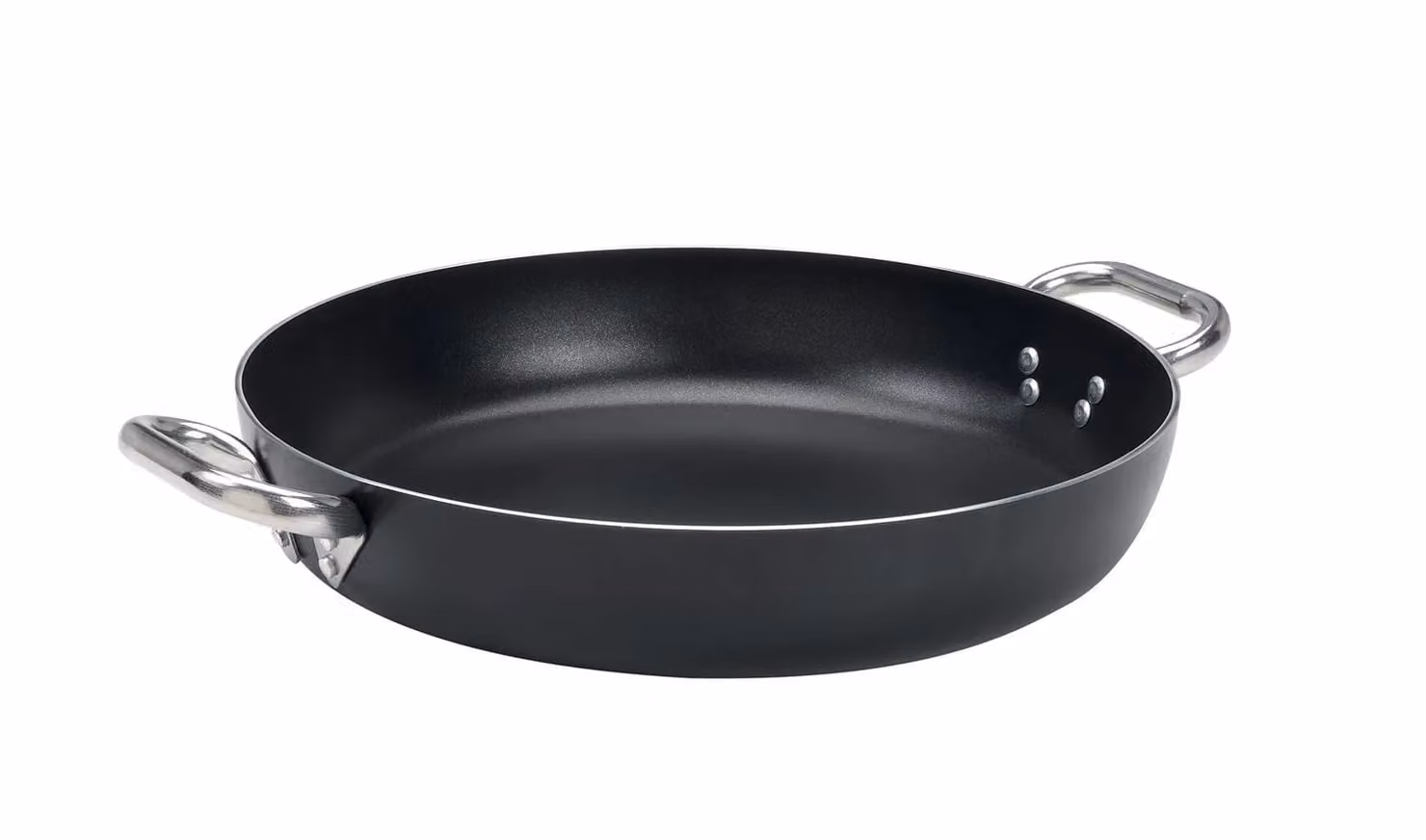 Tegame AlBlack in alluminio antiaderente 3mm, due maniglie, diam. 36cm (2° SCELTA)