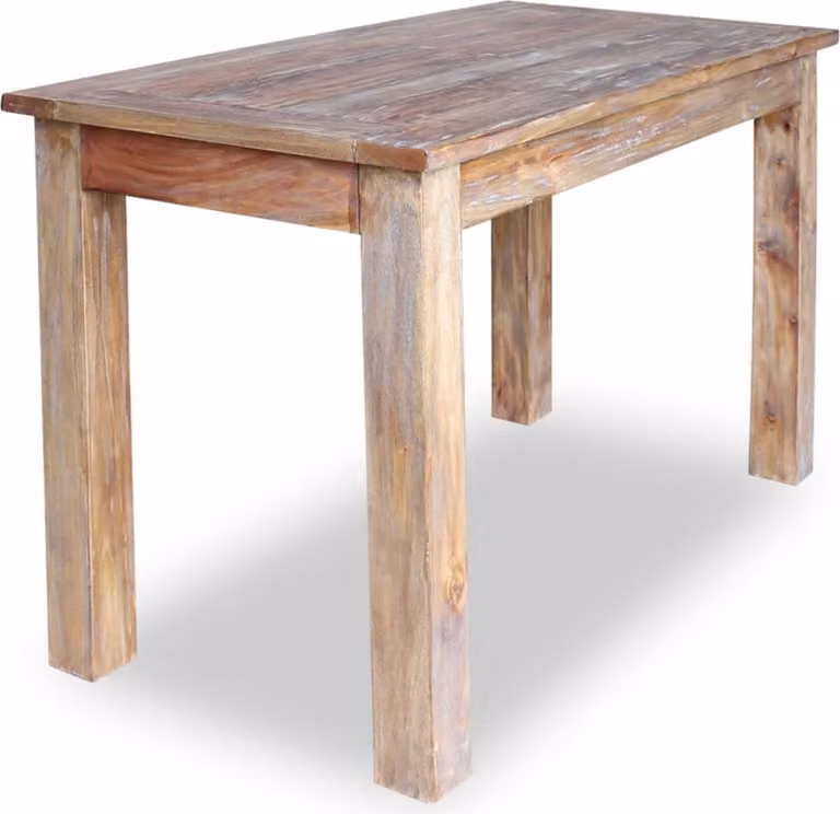 Tavolo da Pranzo in Legno Massello di Mogano 120x60x77 cm