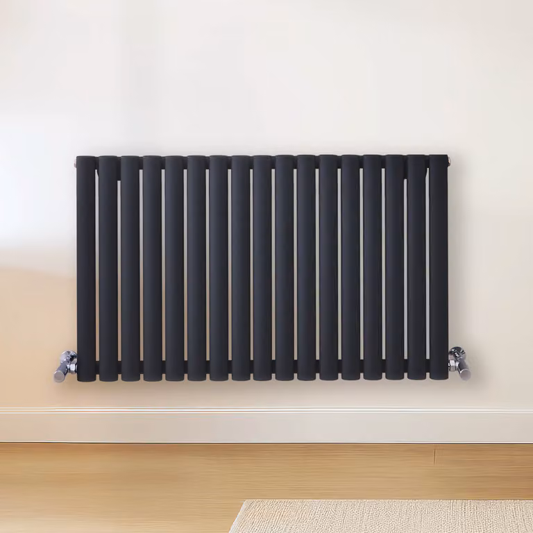 Radiatore di Design Orizzontale Grigio (Carbon Grigio) - 600mm x 1000mm - Pannello Doppio  - Revive