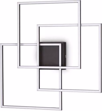 Lampada Da Soffitto Frame Pl Quadrato Nero Ideal-Lux