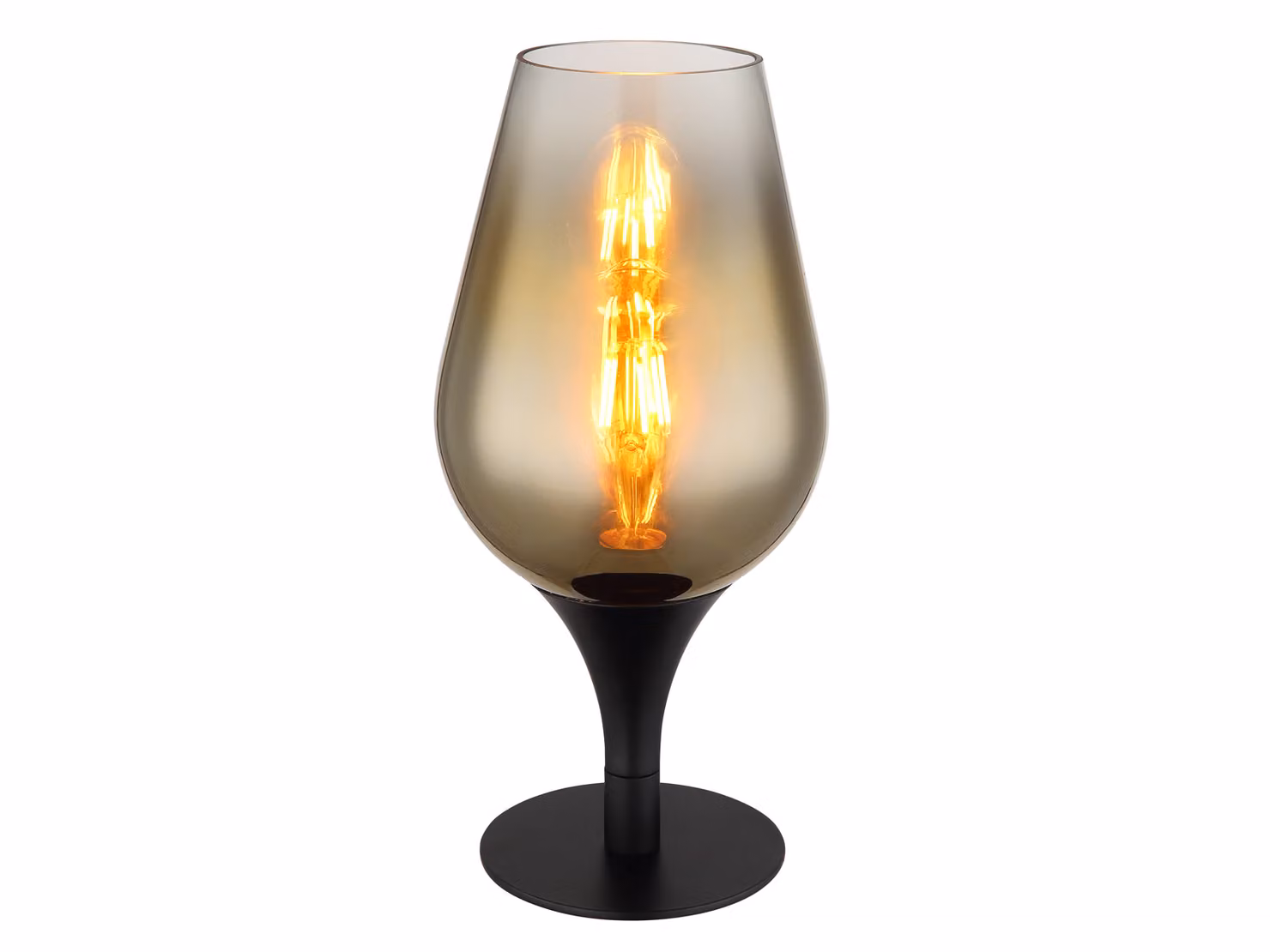 Lampada da tavolo in vetro oro, diametro 15 cm