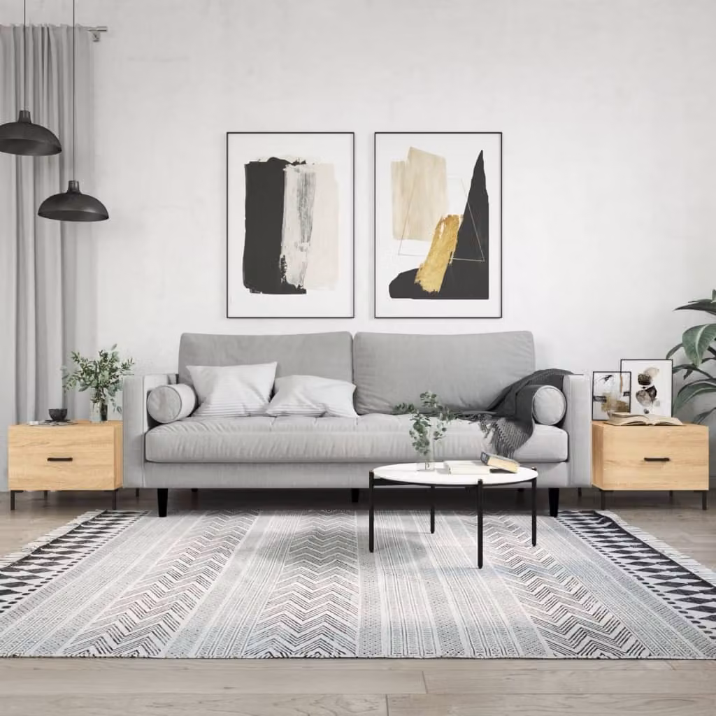 Maison Exclusive - Tavolini da salotto 2 pezzi in rovere Sonoma 50x50x40 cm Materiale ligneo