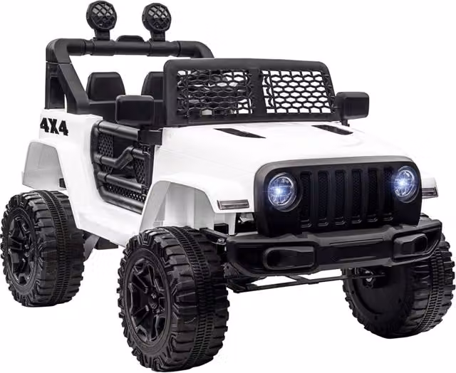 Macchina Elettrica Fuoristrada per Bambini 12V GIORDANOSHOP Bianco