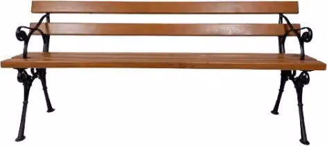 Panca da giardino in legno con schienale 170x35x73cm Panca per parco