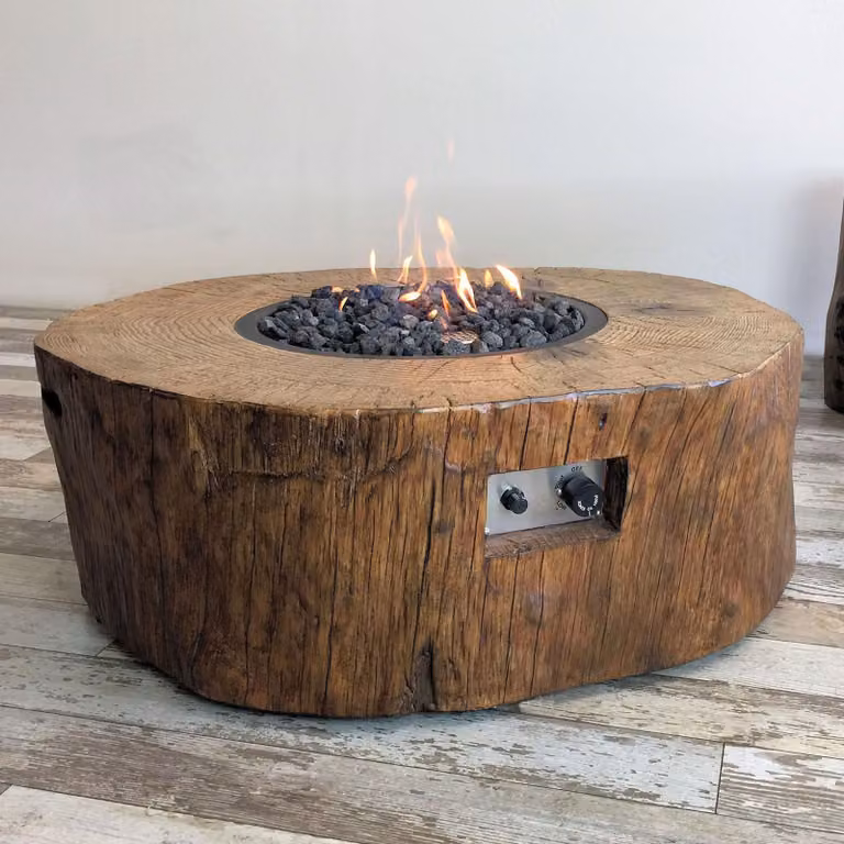 ELEMENTI Gasfeuerstelle Manchester Red Wood ca. 106x100xH43cm