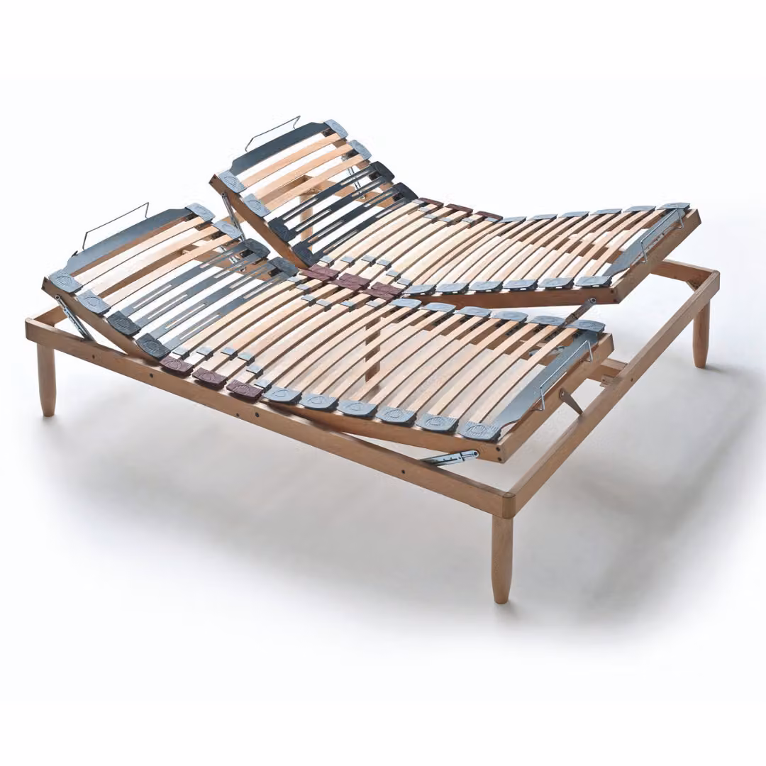 Rete in Legno Matrimoniale con Alzate Manuali separate Lemon 170x200 cm