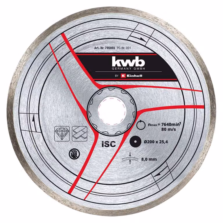 kwb by Einhell Accessori per tagliapiastrelle Disco da taglio DIA 200x25,4 mm