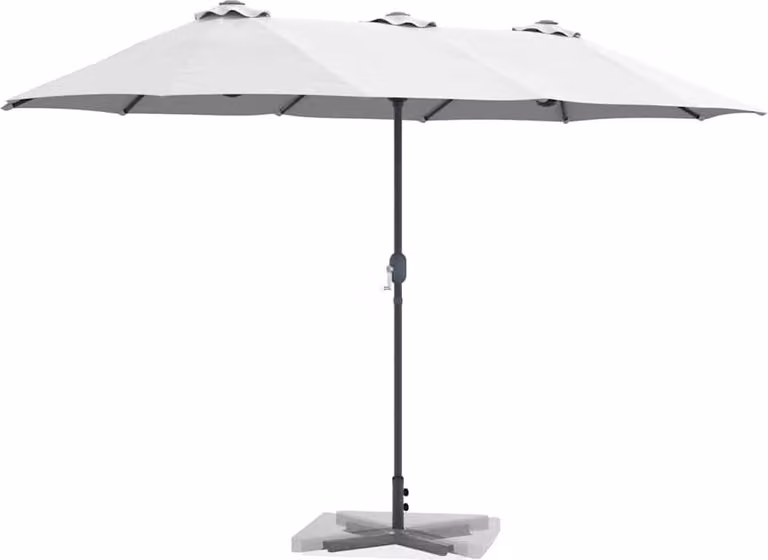 Ombrello da giardino Sabbia 370 x 197 x 239 cm