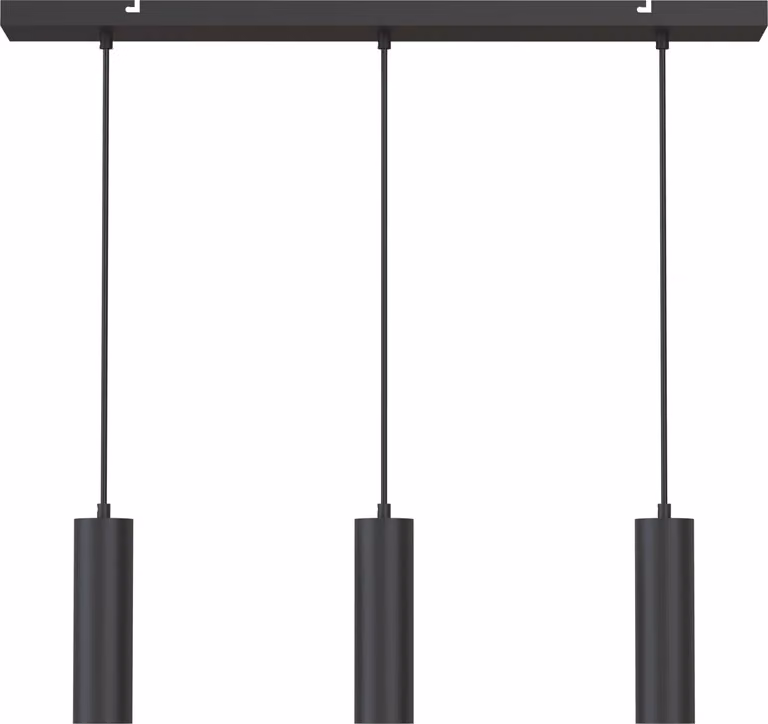 Lampada a sospensione Calex, rotonda, a 3 luci, cilindrica, esclusa lampadina GU10, colore nero