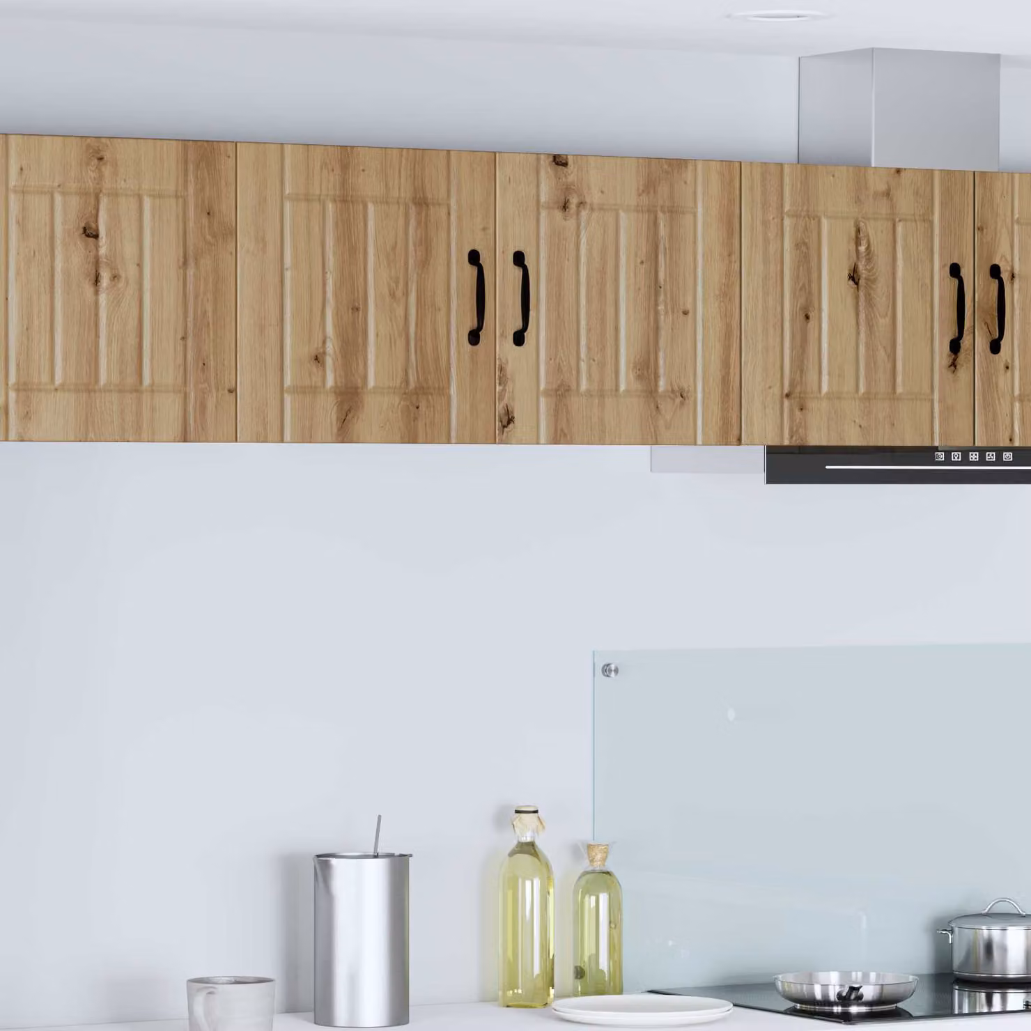 Armadietto a muro vidaXL LUCCA in rovere marrone con ante a battente e ripiani interni per cucina L 80 cm x P 31 cm x H 40 cm