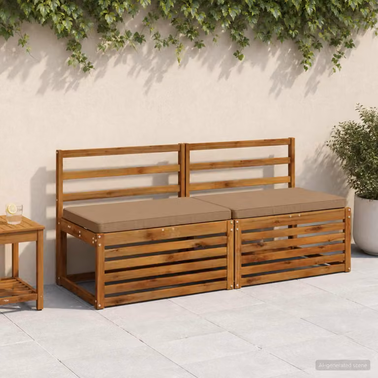 Cuscino per Panchina vidaXL VUGHT in Poliestere, Colore Tortora, Rivestimento Lavabile e Resistente ai Raggi UV