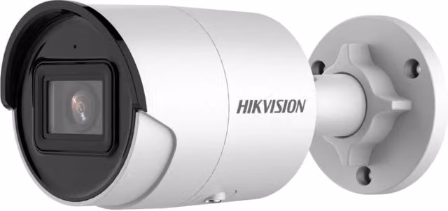Telecamera di sorveglianza IP Hikvision DS-2CD2066G2-IU Bullet AcuSense 6MP DarkFighter con microfono, colore bianco