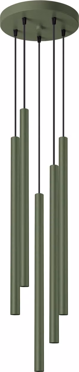 Lampada a sospensione VELINO verde oliva 5xG9x8W in metallo, dimensioni: 104x25x25 cm, IP20, Pure Lume