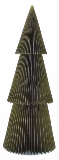 Albero di Natale in carta alveolare, naturale, verde, 90 cm
