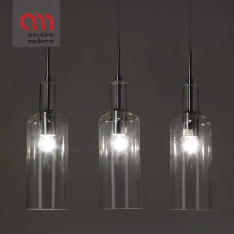 Lampadario 3 luci Bottles Tomasucci