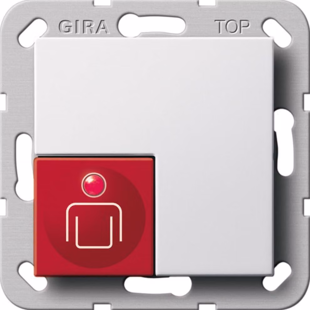 Pulsante di chiamata Gira System 55 bianco puro 290003