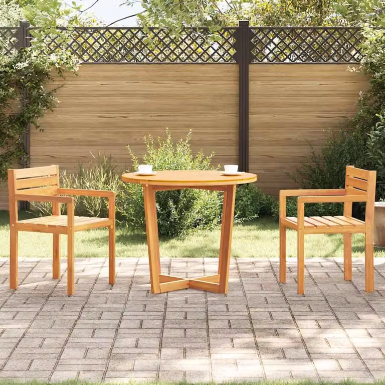 Maison Exclusive - Tavolo da pranzo da giardino rotondo Ø 90 x 75 cm in legno massello di acacia