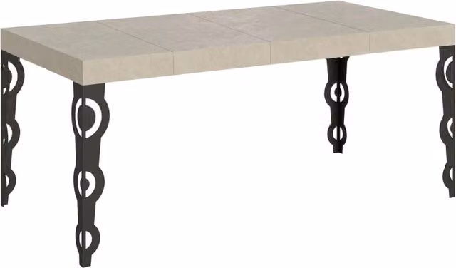 Tavolo Allungabile Moderno GIORDANOSHOP Karamay Premium Cashmere Colore Grigio Antracite L/P/H: 90-246 x 90 x 77 cm