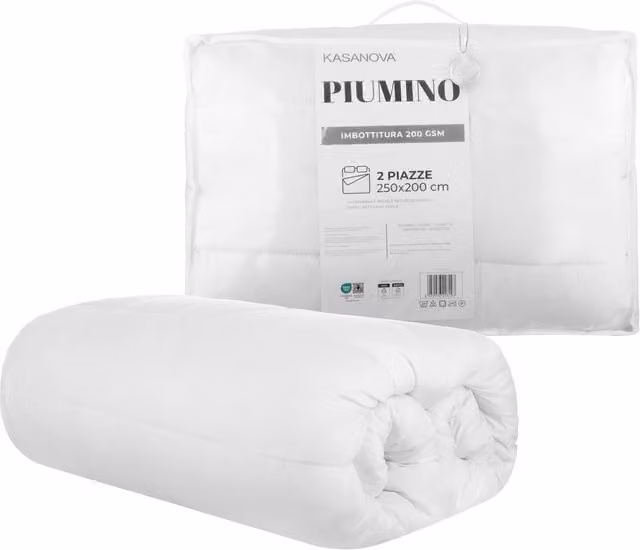 Piumino matrimoniale in microfibra 200 gr/mq