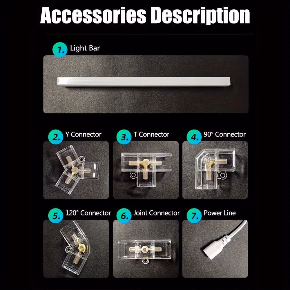 Lampada a LED - Lampada per officina - Illuminazione per garage - Lampada a soffitto - Struttura rettangolare a 14 griglie - Estremamente luminosa, 6500K
