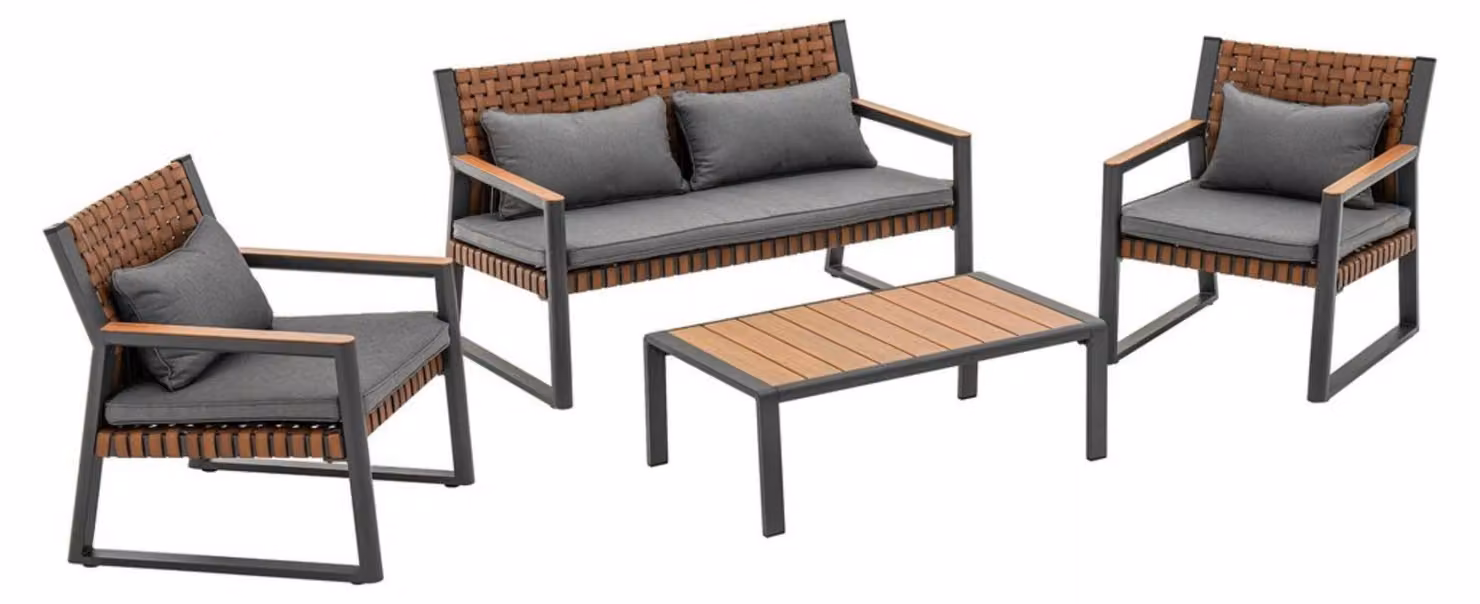 Set di mobili da giardino raumhirsch TEXAS per 6 persone, composto da un tavolo da giardino e 6 sedie. Ideale per creare un'area relax, una zona pranzo o mobili per terrazza da utilizzare all'esterno