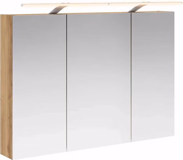 Mobiletto per specchio da Bagno | Armadio da bagno con porta Rovere Artigianale