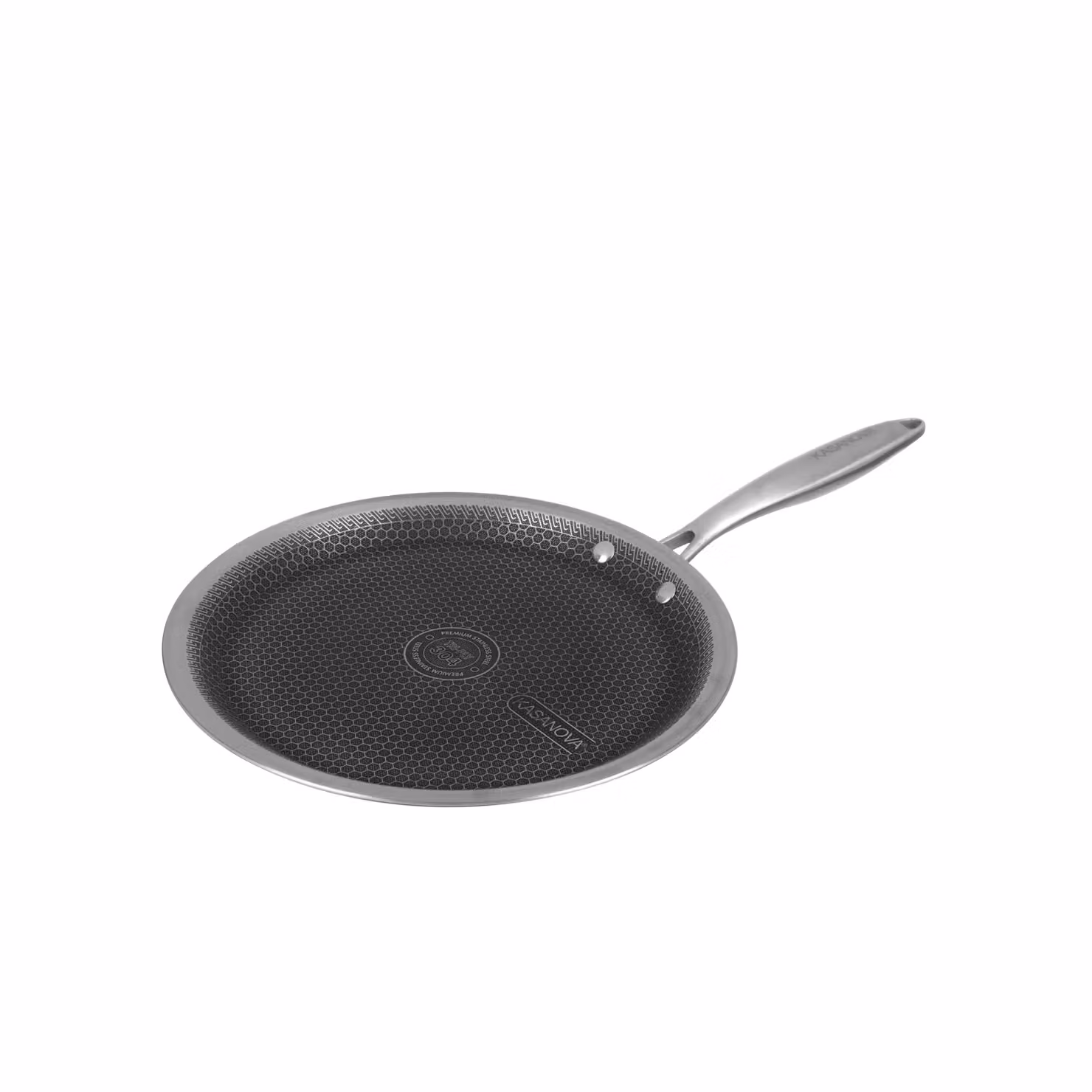 Crepiera Kasanova in acciaio inox e alluminio Tri-Ply, Diametro: 28 cm, Colore: Argento – 2