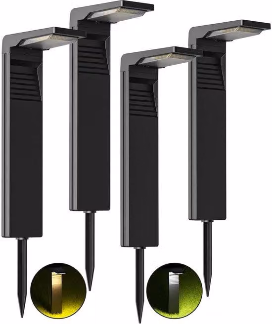 Lampade da giardino solari per esterni - Set di 4 - Impermeabili IP65 - Lampade solari per giardini, pergole, vialetti